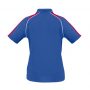 p225ls Biz Collection Ladies Triton Polo  Royal Red White Back