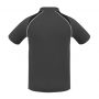 p225ms Biz Collection Mens Triton Polo Ash Black White Back