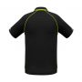 p29012 Biz Collection Mens Fusion Polo Black Lime Back