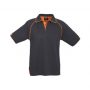 p29012 Biz Collection Mens Fusion Polo Grey Orange Front