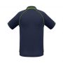 p29012 Biz Collection Mens Fusion Polo Navy Lime Back
