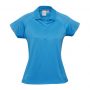 p303ls Biz Collection Ladies Blade Polo Cyan Silver Front