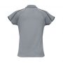 p303ls Biz Collection Ladies Blade Polo Silver Grey Black Back