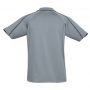 p303ms Biz Collection Mens Blade Polo Silver Grey Black Back