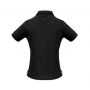 p3325 Biz Collection Ladies Micro Waffle Polo Black Back