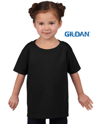 The Gildan Heavy Cotton Toddler T Shirt is a 50% cotton/50% polyester tee.  Sizes 2 - 6.  Great cost effective kids tees for printing and events.