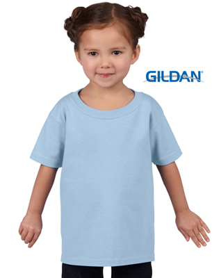 The Gildan Heavy Cotton Toddler T Shirt is a 50% cotton/50% polyester tee.  Sizes 2 - 6.  Great cost effective kids tees for printing and events.