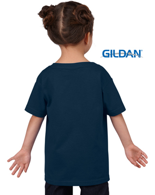 The Gildan Heavy Cotton Toddler T Shirt is a 50% cotton/50% polyester tee.  Sizes 2 - 6.  Great cost effective kids tees for printing and events.