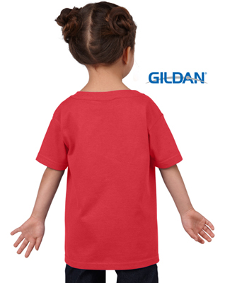 The Gildan Heavy Cotton Toddler T Shirt is a 50% cotton/50% polyester tee.  Sizes 2 - 6.  Great cost effective kids tees for printing and events.