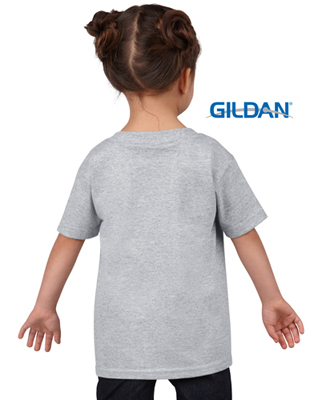 The Gildan Heavy Cotton Toddler T Shirt is a 50% cotton/50% polyester tee.  Sizes 2 - 6.  Great cost effective kids tees for printing and events.