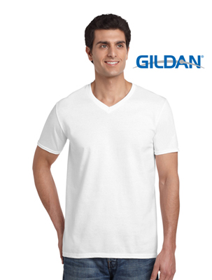 The Gildan Softstyle Adult V-Neck T Shirt is a 150gm cotton jersey knit tee.  4 colours.  Semi Fitted.  S - 3XL.  Great cotton tees from Gildan.