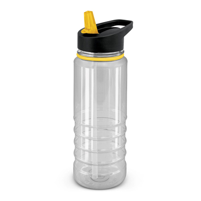 The Trends Collection Triton Elite Drink Bottle is a 750ml drink bottle.  Black or Clear bottle.  9 coloured lids.  Great branded mix n match drink bottles. 