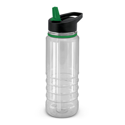 The Trends Collection Triton Elite Drink Bottle is a 750ml drink bottle.  Black or Clear bottle.  9 coloured lids.  Great branded mix n match drink bottles. 
