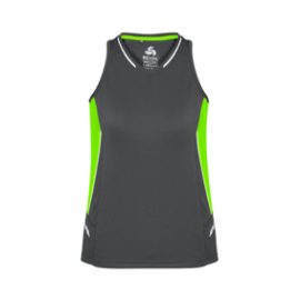 The Biz Collection Womens Renegade Singlet is made from 100% Biz Cool material.  155 gsm.  Contrast panels.  6 -24.  13 colours.  Great branded singlets and Biz Cool apparel