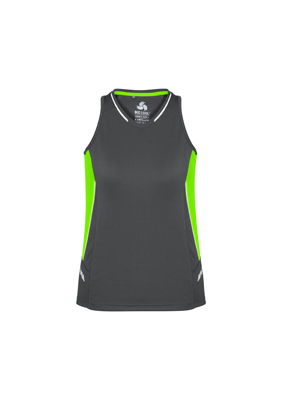 The Biz Collection Womens Renegade Singlet is made from 100% Biz Cool material.  155 gsm.  Contrast panels.  6 -24.  13 colours.  Great branded singlets and Biz Cool apparel