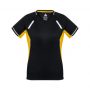 T701LS Biz Collection Ladies Renegade Tee Black Gold