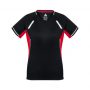 T701LS Biz Collection Ladies Renegade Tee Black Red