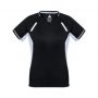 T701LS Biz Collection Ladies Renegade Tee Black White