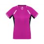 T701LS Biz Collection Ladies Renegade Tee Magenta Black