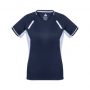 T701LS Biz Collection Ladies Renegade Tee Navy White