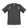 T701MS Biz Collection Mens Renegade Tee Grey Black Fluoro Yellow – Promotrenz