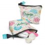 The Trends Collection Trento Cosmetic Bag is a petite cosmetic bag made from 140gsm cotton and full colour branding.  Great custom branded beauty bags
