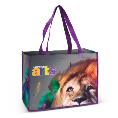 The TRENDS Aventino Cotton Tote Bag is a 140gsm cotton tote bag with large gusset.  Sublimation printed for full colour branding.