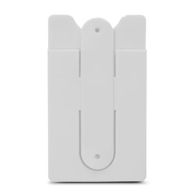 The Trends Collection Snap Phone Wallet is a soft touch silicone wallet with snap out phone stand.  13 colours.  Great branded phone wallets for your clients.