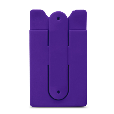 The Trends Collection Snap Phone Wallet is a soft touch silicone wallet with snap out phone stand.  13 colours.  Great branded phone wallets for your clients.