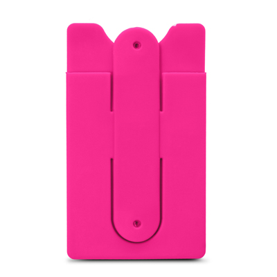 The Trends Collection Snap Phone Wallet is a soft touch silicone wallet with snap out phone stand.  13 colours.  Great branded phone wallets for your clients.