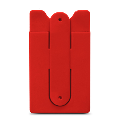 The Trends Collection Snap Phone Wallet is a soft touch silicone wallet with snap out phone stand.  13 colours.  Great branded phone wallets for your clients.