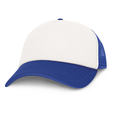 The TRENDS Cruise Mesh Cap is a premium quality, structured 5 panel trucker cap. Padded polyester and breathable mesh. Print or transfer branding.