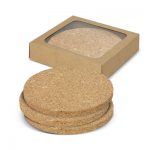 The TRENDS Oakridge Cork Coaster Round is a set of 4 robust and stylish natural cork coasters.  Print or engrave. 