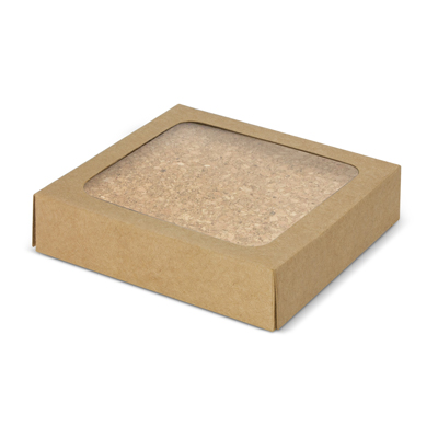 The TRENDS Oakridge Cork Coaster Square is a set of 4 robust and stylish natural cork coasters.  Print or engrave. 