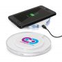 The Trends Collection Apollo Wireless Charger is a futuristic 5 Watt wireless phone charger.  In White.  Great branded wireless charger promo products.