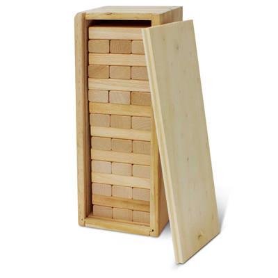 The Trends Collection Tumbling Tower is your favourite game of Jenga customised with your branding.  3 engraving positions.  Branded fun games.
