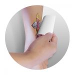 The TRENDS Temporary Tattoo Foil is a shiny metallic foil temporary tattoo.  2 sizes available.  Great branded temporary tattoos.