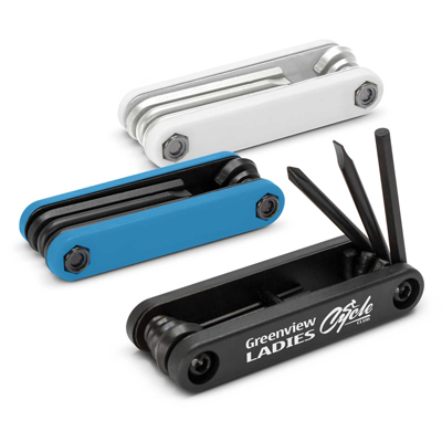 The Trends Collection Targa Multi Tool Set is a smart 7 piece set of powder coated tools in a compact, pocket size tool.  2 colours.  Great branded multi tools.