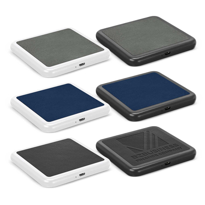 The Trends Collection Imperium Square Wireless Charger is a square 5 Watt phone charger.  6 colours.  Great branded wireless chargers and tech promo products.