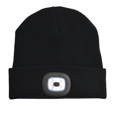 The Legend Life Headlight Beanie is a beanie perfect for tradesmen with an LED light in the cuff.  USB rechargeable.  In 4 colours.  Great practical beanies & branded headwear.