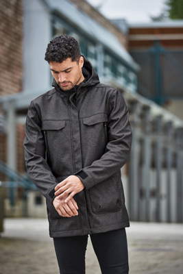 The Stormtech Mens Rover Bonded Field Coat is High style meets comfort protection from the elements.  Enhanced features. Black or Charcoal Twill.
