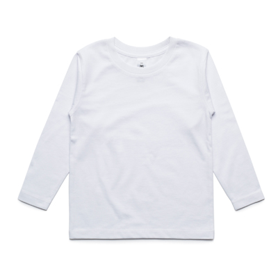 The AS Colour Kids Long Sleeve Tee is a regular fit, 180gsm, 100% combed cotton kids long sleeve tee.  3 colours.  Sizes 2 - 6.  Great printed tee for the kids.