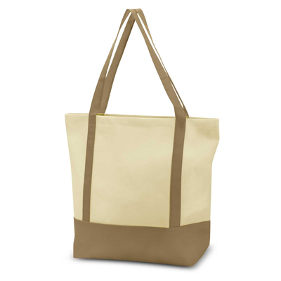 The Trends Collection Armada Tote Bag is a reusable two tone tote bag with fashionable natural look.  9 colours.  Great branded tote bags. 