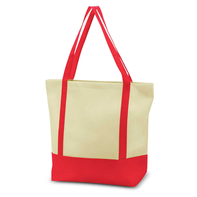 The Trends Collection Armada Tote Bag is a reusable two tone tote bag with fashionable natural look.  9 colours.  Great branded tote bags. 