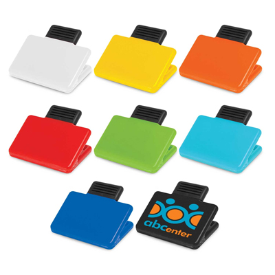 The Trends Pronto Magnetic Clip is a rectangular clip with a strong magnet. Available in 8 colours. Great practical promo products from Trends.