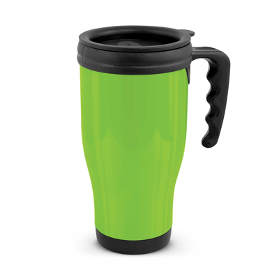 The Trends Collection Commuter Thermal Mug is a 500ml thermal mug. Push on lid. 11 colours. Great branded thermal reusable coffee mugs.