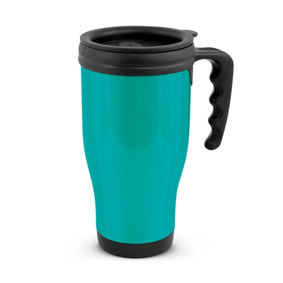 The Trends Collection Commuter Thermal Mug is a 500ml thermal mug. Push on lid. 11 colours. Great branded thermal reusable coffee mugs.