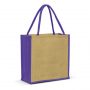 108037 Trends Collection Monza Jute Tote Bag – Natural/Purple – Promotrenz