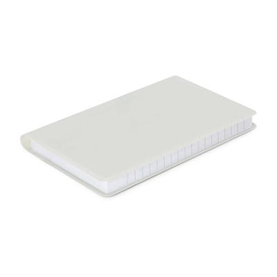 The TRENDS Maxima Notebook is a small pocket size notebook with flexible vinyl cover. Supplied with Pencil. Black or White.