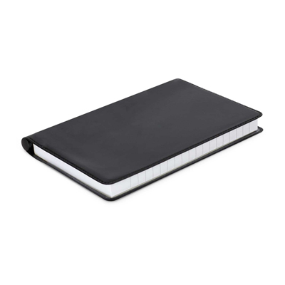 The TRENDS Maxima Notebook is a small pocket size notebook with flexible vinyl cover.  Supplied with Pencil. Black or White.